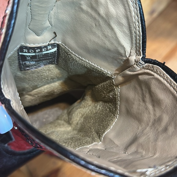 ROPER KIDS Red and Black Western Cowboy Boots - Picture 12 of 12